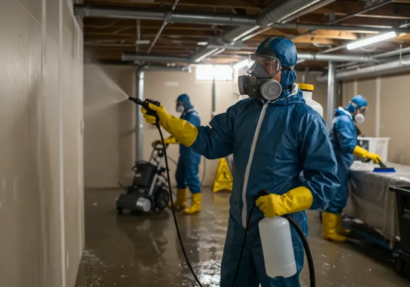 Basement Sanitization and Antimicrobial Treatment process in Southside, AL