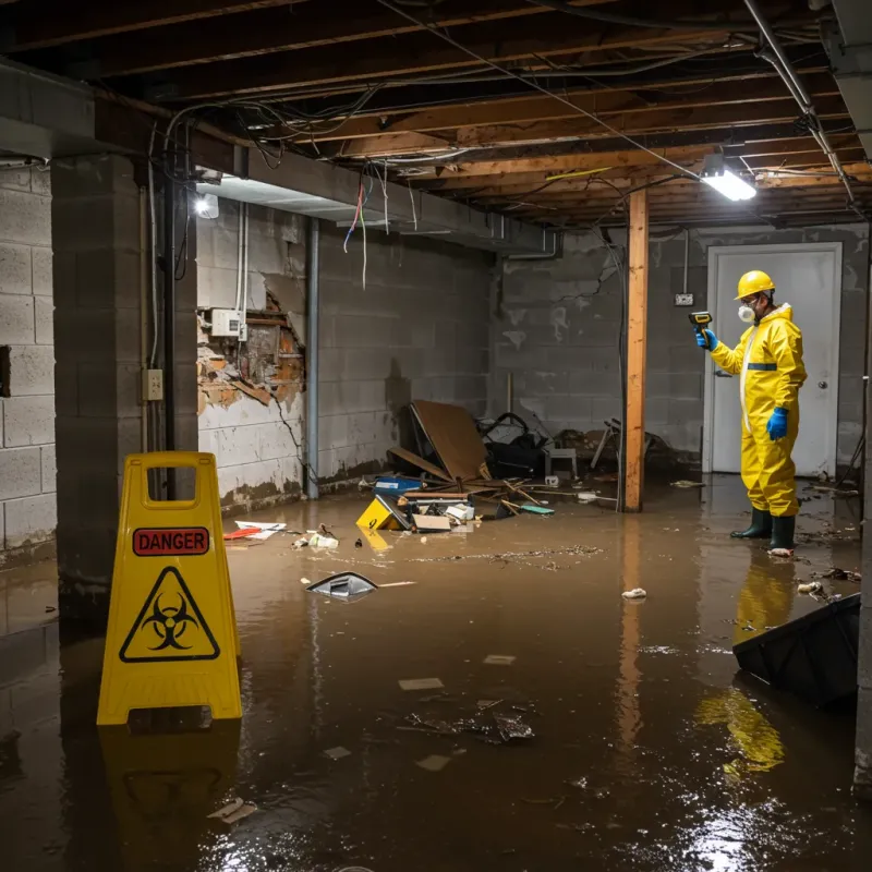 Flooded Basement Electrical Hazard in Southside, AL Property